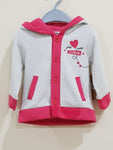 Winter Hooded Jacket "Pink Hearts" - Little World