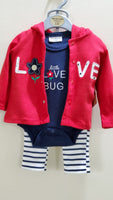"Love Bug" Elegant Hooded Set (100 % Cotton)