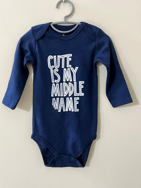 "Cute is my Middle Name" Full Sleeves Romper