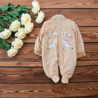 "Dino Baby" Hooded & Footed Winter Romper