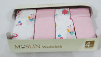 Londony Set of 4 Muslin Wash Cloth