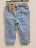 Pulled On Ribbed Waist Jeans - Little World