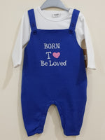 2 Pcs Winter Dungarees "Born to be Loved" - Little World