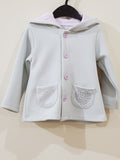 Light Grayish White Hooded Baby Coat / Jacket - Little World