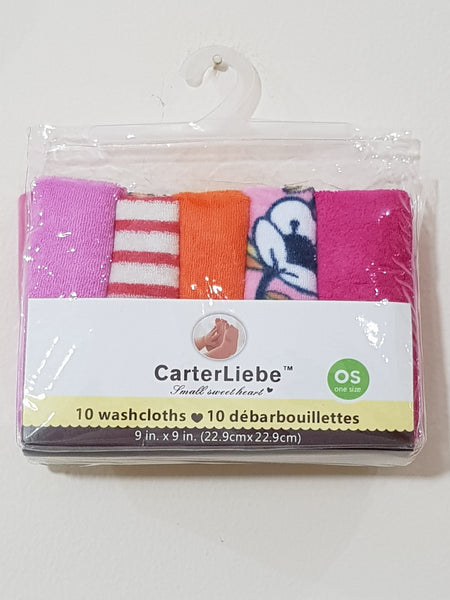 Carters Baby Wash Cloth (10 Wash Cloths) - Little World