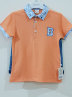 Polo T Shirt "Boys" with Ribbed Denim Jeans (2 Pcs Set) - Little World