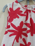2 Pcs "Red Floral" Sleeveless Frock & Capri Tights Set - Little World