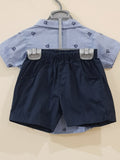 "Navy" - Polo Shirt & Shorts Set  - Little World