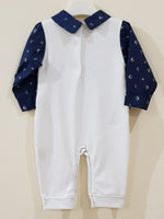 "Navy" Full Sleeves Romper - Little World