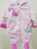 "Unicorn" Hooded & Footed Winter Romper