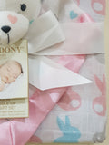 Londony Baby 3 Piece Muslin Snuggle Up Gift Set (Teddy)