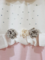 Winter Velour " 3 - D Flower" Romper