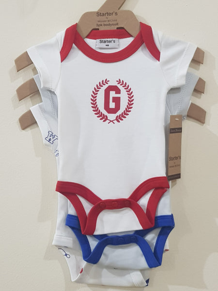 "Lets Play" Set of 3 Rompers