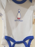 "Lets Play" Set of 3 Rompers