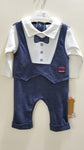 "Gentleman Romper" - Navy Blue