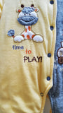 "Time to Play" Hooded & Footed Winter Romper