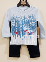"Winter Trees" - 2 Piece Full Sleeves Set with Jeans - Little World