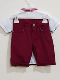 Formal Polo T - Shirt with Jeans Shorts - Little World