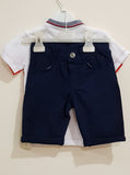 Formal Polo T - Shirt with Jeans Shorts  - Little World