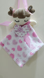 "Baby Girl" Baby Blanket  -  2 Pcs Blanket Set with Toy