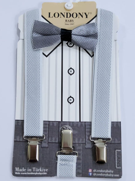 2 Pcs Gift Set (Bow Tie with Matching Suspenders)