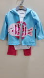 "Baby Fish" Elegant Hooded Set (100 % Cotton)