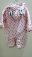 "Princess" Hooded & Footed Winter Romper