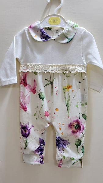 Floral Rompers with Lace