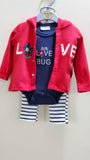 "Love Bug" Elegant Hooded Set (100 % Cotton)