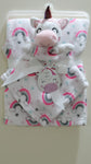 Unicorn Baby Blanket -  2 Pcs Blanket Set with Unicorn Toy